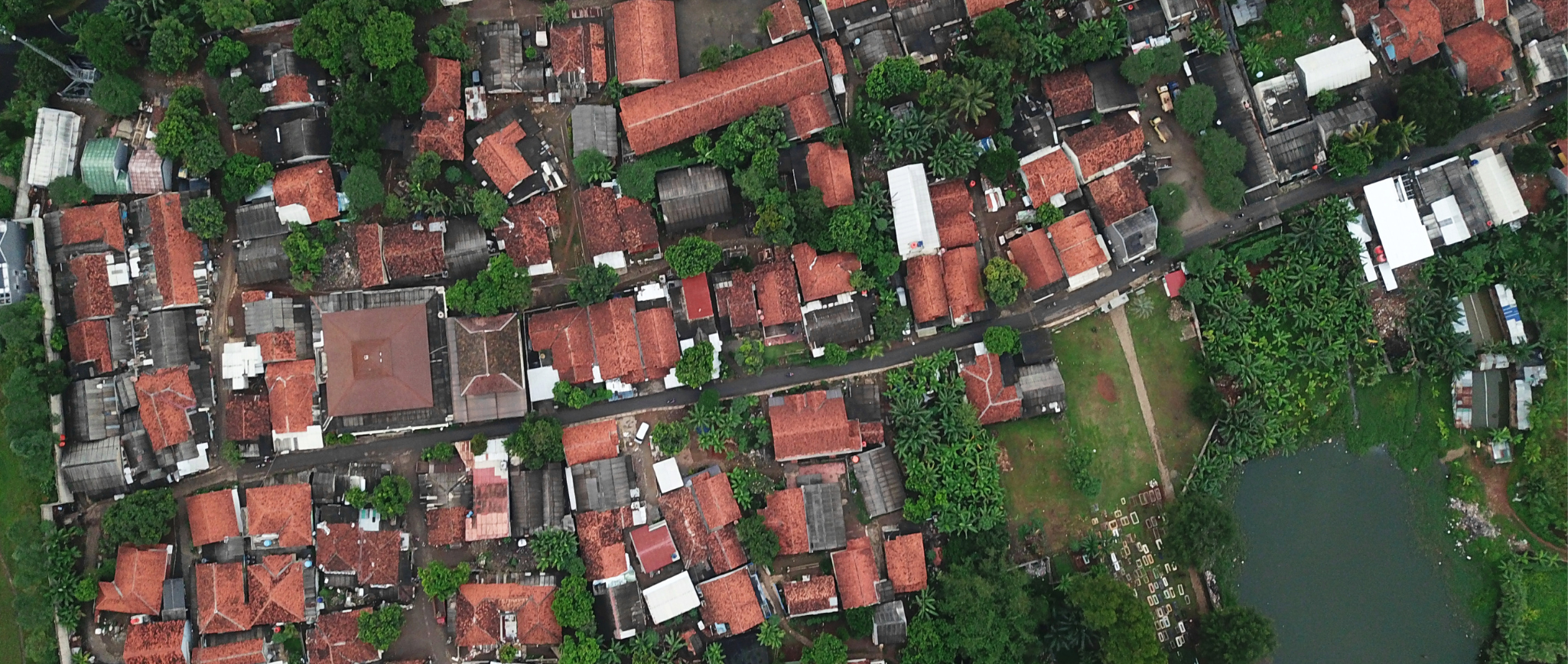 Arial view of houses